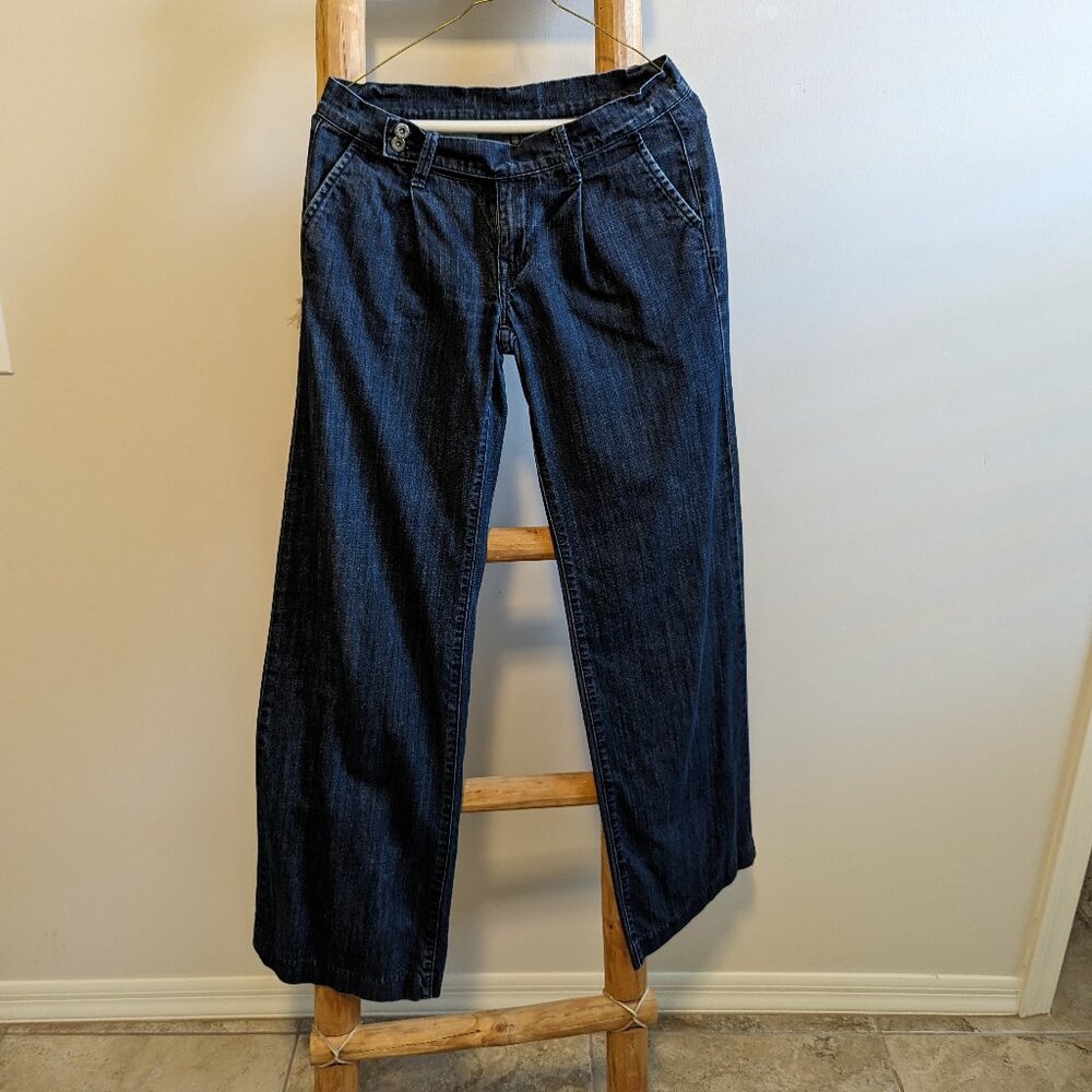 Wide Leg Trouser Jeans Dark Blue 2